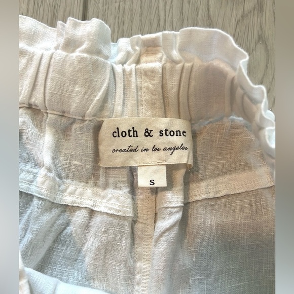 Anthro’s Cloth & Stone,Timeless, Classic Cream Palazzo Pants, Size Small - Picture 2 of 13